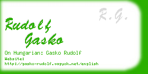 rudolf gasko business card